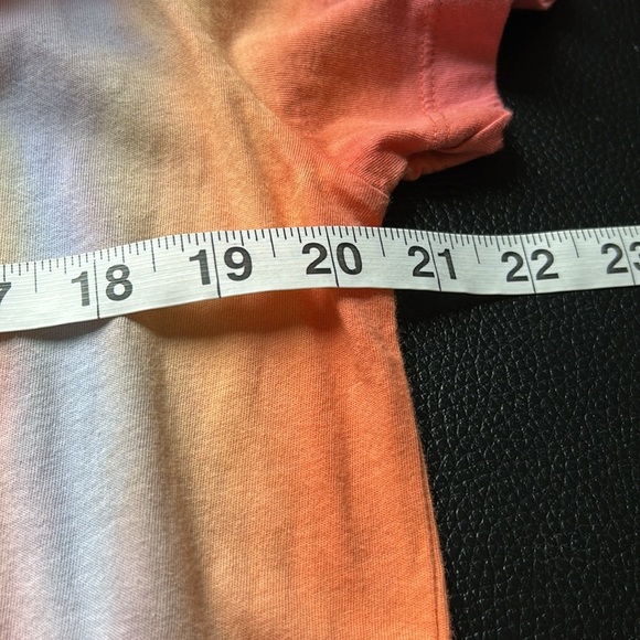 Zadig and Voltaire Tie Dye Logo Tee Orange Pink Mens crewneck short sleeve M NEW - Picture 9 of 12